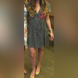 Girl by band of outsiders navy blue floral dress